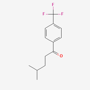 molecular formula C13H15F3O B7853810 4-Methyl-1-(4-(trifluoromethyl)phenyl)pentan-1-one 