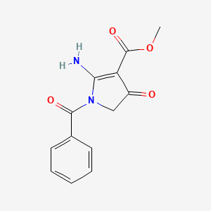 molecular formula C13H12N2O4 B7853817 methyl 5-amino-1-benzoyl-3-oxo-2H-pyrrole-4-carboxylate 