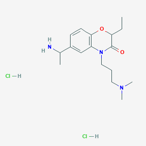 6-(1-aminoethyl)-4-[3-(dimethylamino)propyl]-2-ethyl-3,4-dihydro-2H-1,4-benzoxazin-3-one dihydrochloride
