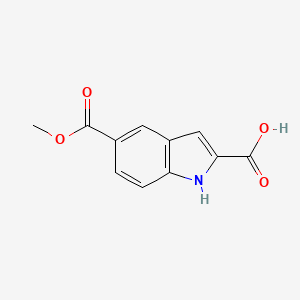 molecular formula C11H9NO4 B7853884 5-(methoxycarbonyl)-1H-indole-2-carboxylic acid 