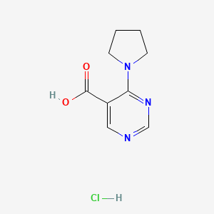 molecular formula C9H12ClN3O2 B7853908 4-Pyrrolidin-1-ylpyrimidine-5-carboxylic acid;hydrochloride 