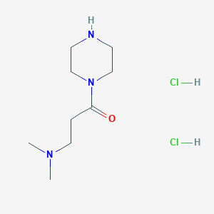 molecular formula C9H21Cl2N3O B7853915 3-(Dimethylamino)-1-(piperazin-1-yl)propan-1-one dihydrochloride 
