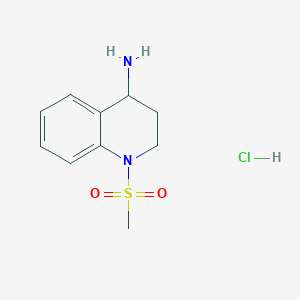 molecular formula C10H15ClN2O2S B7853949 1-Methanesulfonyl-1,2,3,4-tetrahydroquinolin-4-amine hydrochloride 