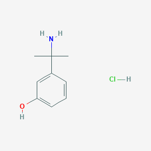 molecular formula C9H14ClNO B7853957 3-(2-Aminopropan-2-yl)phenol hydrochloride 