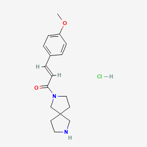 molecular formula C17H23ClN2O2 B7853966 (2E)-1-{2,7-diazaspiro[4.4]nonan-2-yl}-3-(4-methoxyphenyl)prop-2-en-1-one hydrochloride 