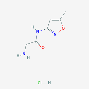 molecular formula C6H10ClN3O2 B7853981 2-amino-N-(5-methyl-1,2-oxazol-3-yl)acetamide hydrochloride 