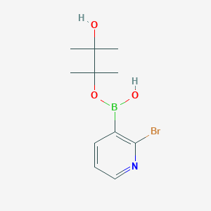 molecular formula C11H17BBrNO3 B7854051 Boronic acid, B-(2-bromo-3-pyridinyl)-, mono(2-hydroxy-1,1,2-trimethylpropyl) ester CAS No. 1310404-73-9