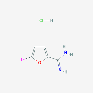 5-Iodofuran-2-carboximidamide hydrochloride