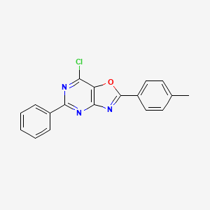 molecular formula C18H12ClN3O B7854090 7-Chloro-2-(4-methylphenyl)-5-phenyl[1,3]oxazolo[4,5-d]pyrimidine 