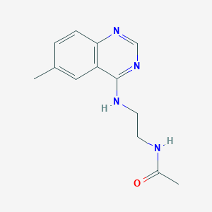 molecular formula C13H16N4O B7854350 N-[2-[(6-methylquinazolin-4-yl)amino]ethyl]acetamide 