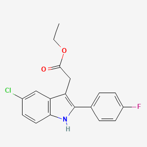 ethyl 2-[5-chloro-2-(4-fluorophenyl)-1H-indol-3-yl]acetate