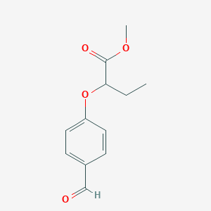 molecular formula C12H14O4 B7854394 Methyl 2-(4-formylphenoxy)butanoate 