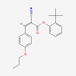 molecular formula C23H25NO3 B7854415 (2-tert-butylphenyl) (Z)-2-cyano-3-(4-propoxyphenyl)prop-2-enoate 