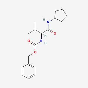 molecular formula C18H26N2O3 B7854463 benzyl N-[1-(cyclopentylcarbamoyl)-2-methylpropyl]carbamate 