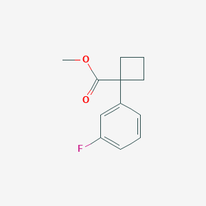 molecular formula C12H13FO2 B7854574 Methyl 1-(3-fluorophenyl)cyclobutane-1-carboxylate 