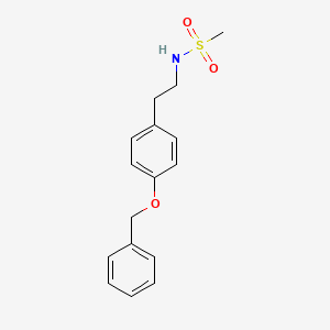 molecular formula C16H19NO3S B7854584 N-{2-[4-(benzyloxy)phenyl]ethyl}methanesulfonamide 
