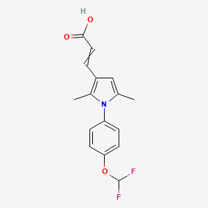 molecular formula C16H15F2NO3 B7854609 C16H15F2NO3 