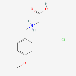 molecular formula C10H14ClNO3 B7854887 Carboxymethyl-[(4-methoxyphenyl)methyl]azanium;chloride 