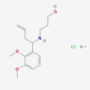 3-[1-(2,3-Dimethoxyphenyl)but-3-enylamino]propan-1-ol;hydron;chloride