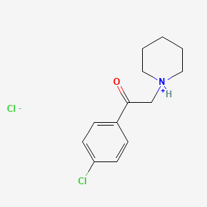 1-(4-Chlorophenyl)-2-piperidin-1-ium-1-ylethanone;chloride