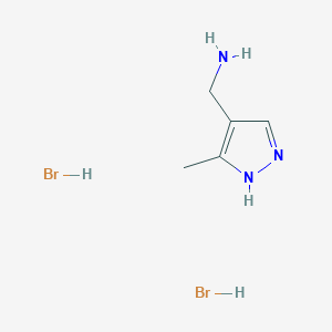 [(5-Methyl-1h-pyrazol-4-yl)methyl]amine dihydrobromide