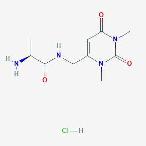 (2S)-2-amino-N-[(1,3-dimethyl-2,6-dioxopyrimidin-4-yl)methyl]propanamide;hydrochloride