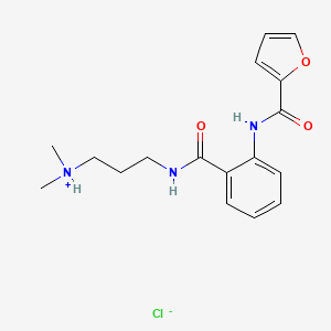 molecular formula C17H22ClN3O3 B7855071 3-[[2-(Furan-2-carbonylamino)benzoyl]amino]propyl-dimethylazanium;chloride 