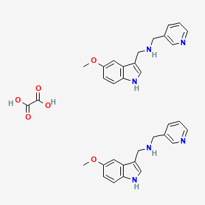1-(5-methoxy-1H-indol-3-yl)-N-(pyridin-3-ylmethyl)methanamine hemioxalate