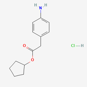 Cyclopentyl 2-(4-aminophenyl)acetate hydrochloride