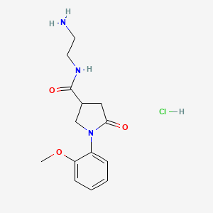 N-(2-aminoethyl)-1-(2-methoxyphenyl)-5-oxopyrrolidine-3-carboxamide;hydrochloride