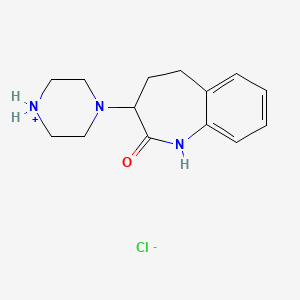 3-Piperazin-4-ium-1-yl-1,3,4,5-tetrahydro-1-benzazepin-2-one;chloride