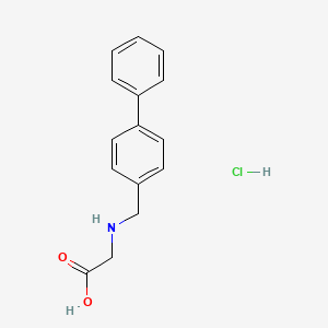 molecular formula C15H16ClNO2 B7855354 2-(([1,1'-Biphenyl]-4-ylmethyl)amino)acetic acid hydrochloride 
