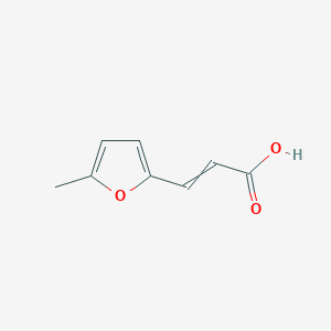 molecular formula C8H8O3 B7855380 beta-(5-Methyl-2-furyl) acrylic acid 