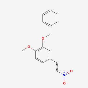molecular formula C16H15NO4 B7855400 2-(benzyloxy)-1-methoxy-4-(2-nitrovinyl)benzene 