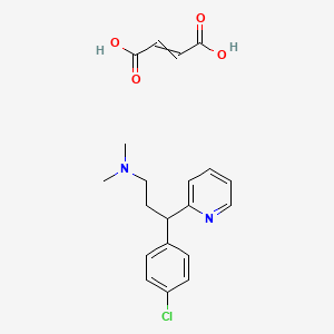 molecular formula C16H19ClN2.C4H4O4<br>C20H23ClN2O4 B7855451 but-2-enedioic acid;3-(4-chlorophenyl)-N,N-dimethyl-3-pyridin-2-ylpropan-1-amine 