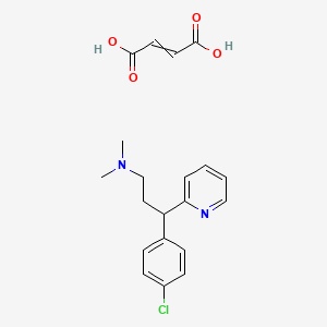 molecular formula C16H19ClN2.C4H4O4<br>C20H23ClN2O4 B7855451 [3-(4-Chlorophenyl)-3-(pyridin-2-yl)propyl]dimethylamine; but-2-enedioic acid 