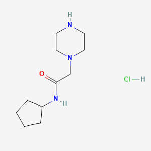 N-Cyclopentyl-2-(piperazin-1-yl)acetamide (HCl)