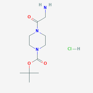 molecular formula C11H22ClN3O3 B7855479 Tert-butyl 4-glycylpiperazine-1-carboxylate hydrochloride 