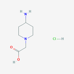 molecular formula C7H15ClN2O2 B7855519 2-(4-Aminopiperidin-1-yl)acetic acid hydrochloride 