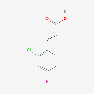 molecular formula C9H6ClFO2 B7855605 3-(2-Chloro-4-fluorophenyl)acrylic acid 