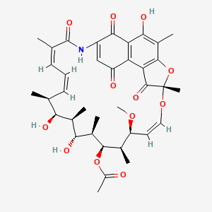 molecular formula C37H45NO12 B7855711 1,4-Dideoxy-1,4-dihydro-1,4-dioxo-rifamycin 