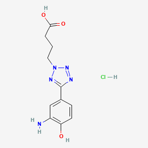 4-(5-(3-amino-4-hydroxyphenyl)-2H-tetrazol-2-yl)butanoic acid hydrochloride