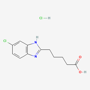5-(5-chloro-1H-benzo[d]imidazol-2-yl)pentanoic acid hydrochloride