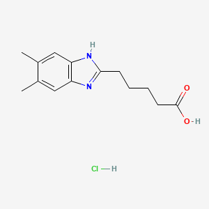 5-(5,6-dimethyl-1H-benzo[d]imidazol-2-yl)pentanoic acid hydrochloride
