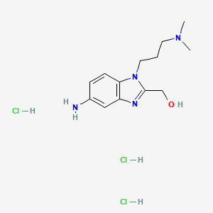 (5-amino-1-(3-(dimethylamino)propyl)-1H-benzo[d]imidazol-2-yl)methanol trihydrochloride
