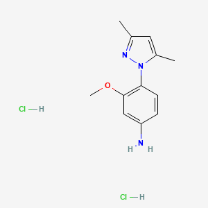 4-(3,5-dimethyl-1H-pyrazol-1-yl)-3-methoxyaniline dihydrochloride
