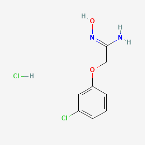 molecular formula C8H10Cl2N2O2 B7855903 (Z)-2-(3-chlorophenoxy)-N'-hydroxyacetimidamide hydrochloride 