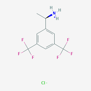 molecular formula C10H10ClF6N B7855964 (R)-1-[3,5-Bis(trifluoromethyl)phenyl]ethylamine (Hydrochloride) 