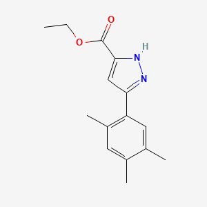molecular formula C15H18N2O2 B7855984 Ethyl 5-(2,4,5-trimethylphenyl)-1H-pyrazole-3-carboxylate 