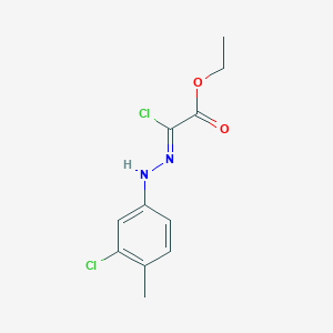 molecular formula C11H12Cl2N2O2 B7856006 Ethyl 2-chloro-2-(2-(3-chloro-4-methylphenyl)hydrazono)acetate 